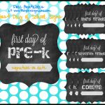Free Printable} First Day Of School Chalkboard Sign • The Pinning Mama   Free First Day Of School Printables