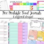 Free Printable Food Journal: 6 Different Designs   Journal Printables Free