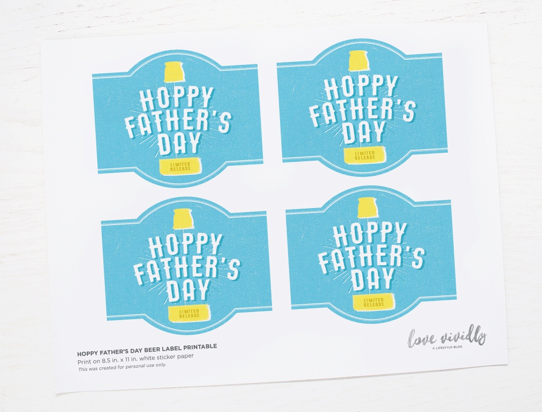 Free Printable! Hoppy Father&amp;#039;s Day Beer Label - Free Beer Printables