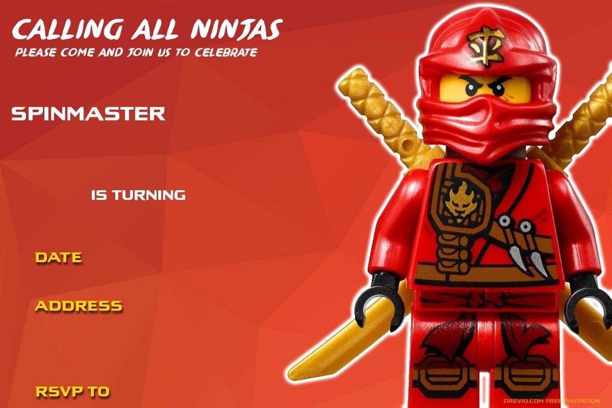 Free Printable Lego Ninjago Birthday | Free Printable Birthday - Lego Ninjago Party Invitations Printable Free