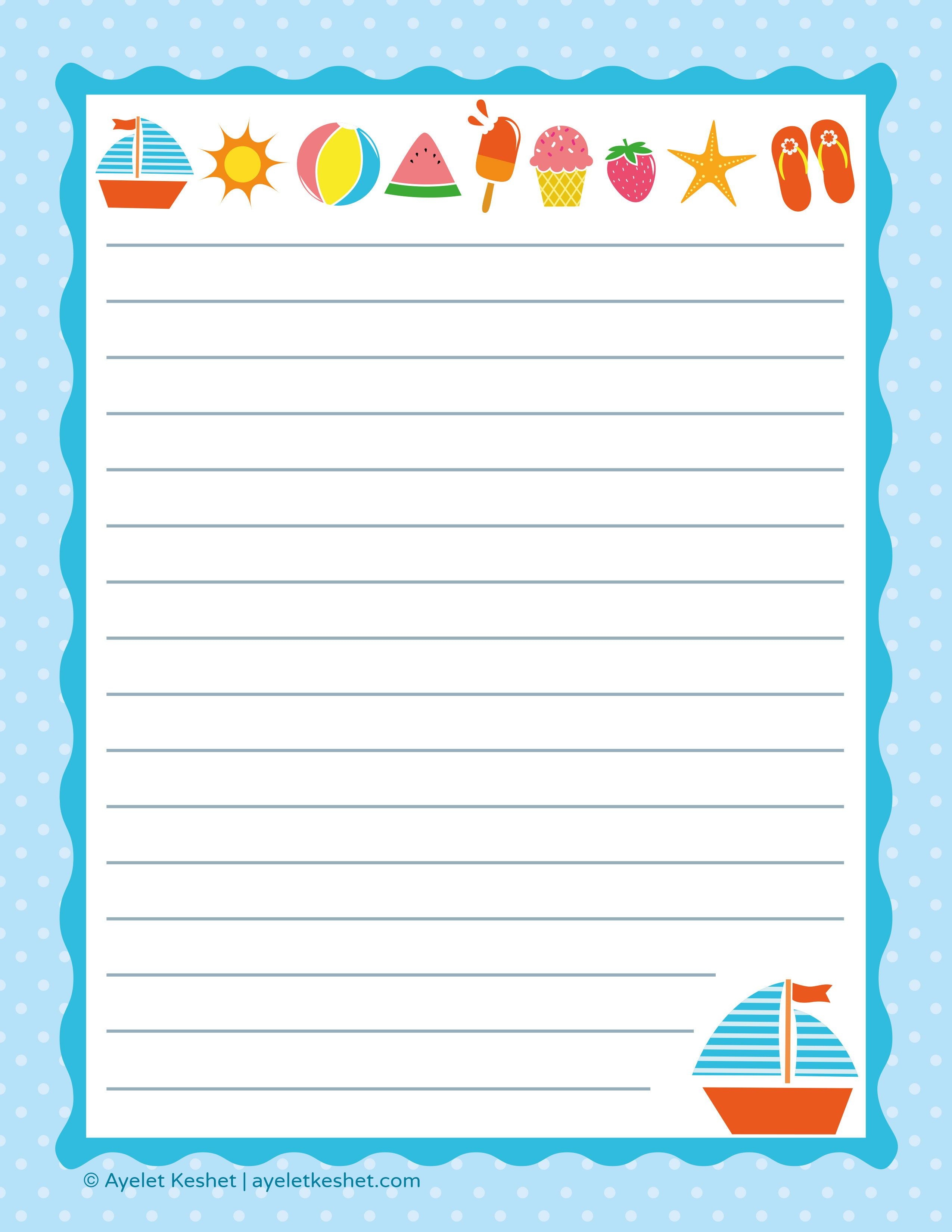 Free Printable Letter Paper | Printables To Go | Printable Letters - Free Printable Stationary With Lines