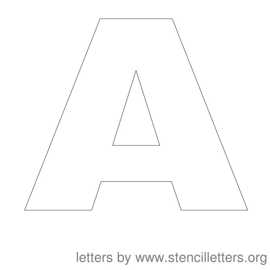Free Printable Letter Stencils | Stencil Letters 12 Inch Uppercase - Free Printable 4 Inch Block Letters