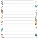 Free Printable Lined Paper With Borders | Writings And Essays Corner   Free Printable Border Paper