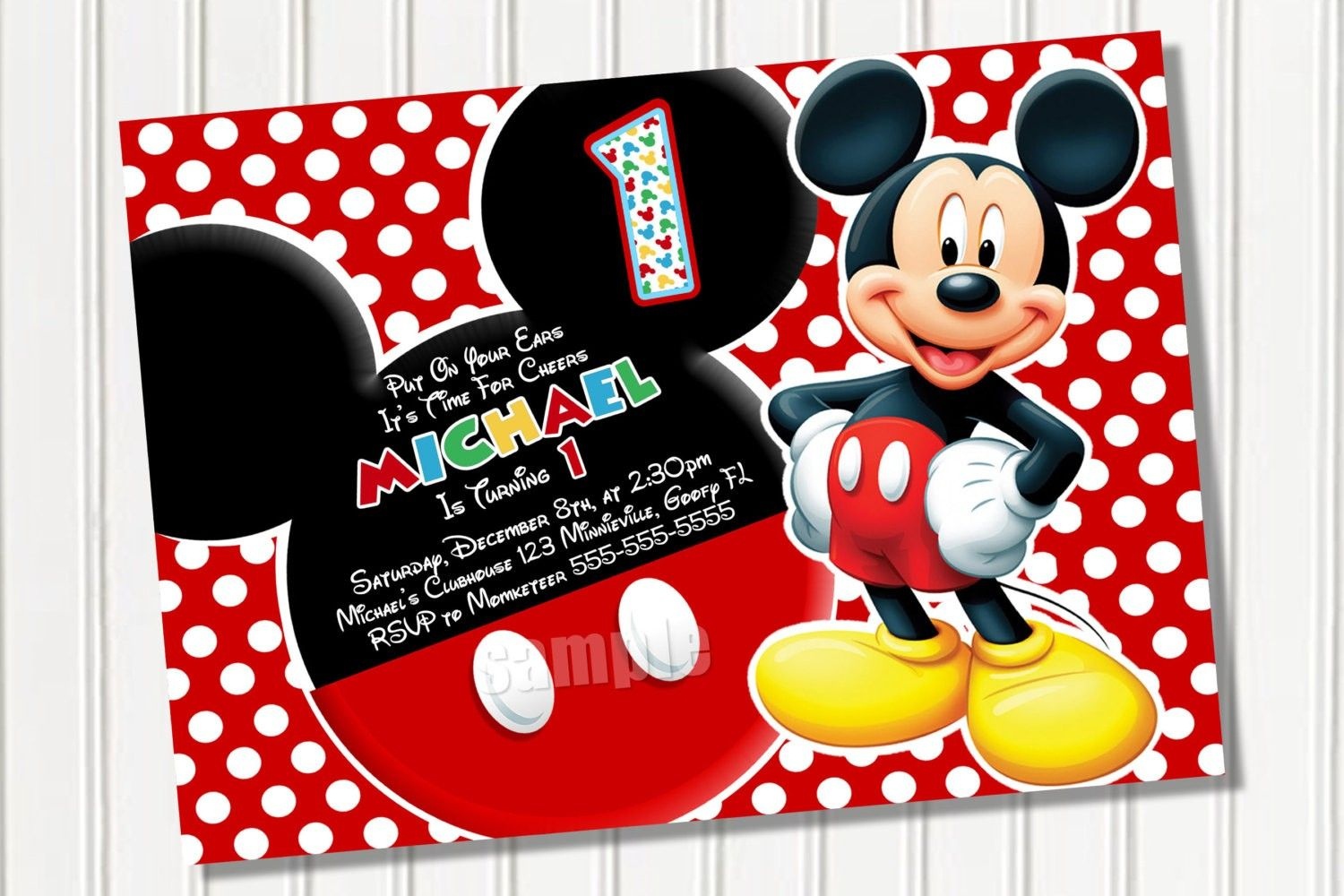 Free Printable Mickey Mouse 1St Birthday Party Invitations | Israel - Free Printable Mickey Mouse Invitations