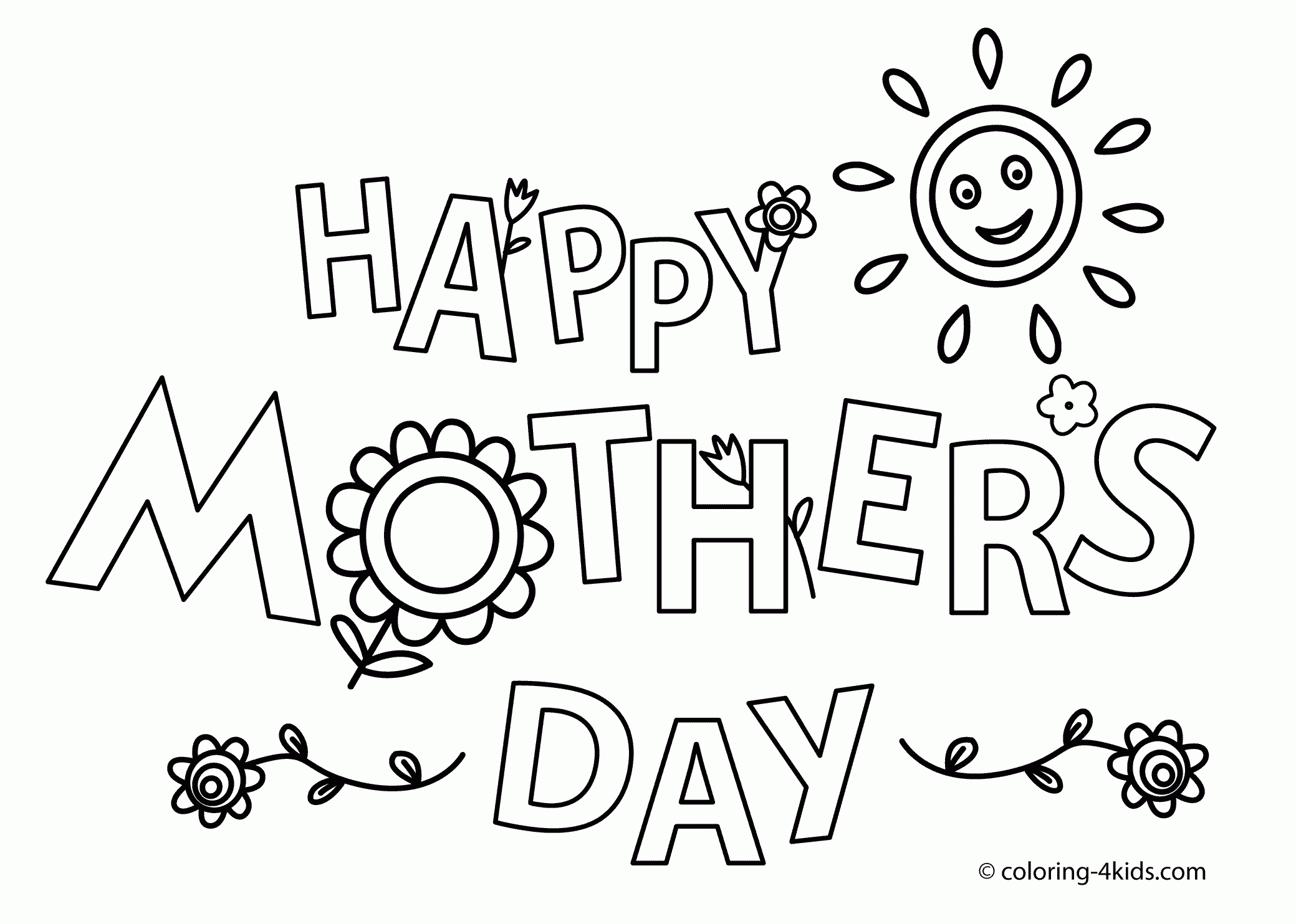 Free Printable Mothers Day Coloring Pages - Free Printable Calendar - Free Printable Mothers Day Coloring Pages