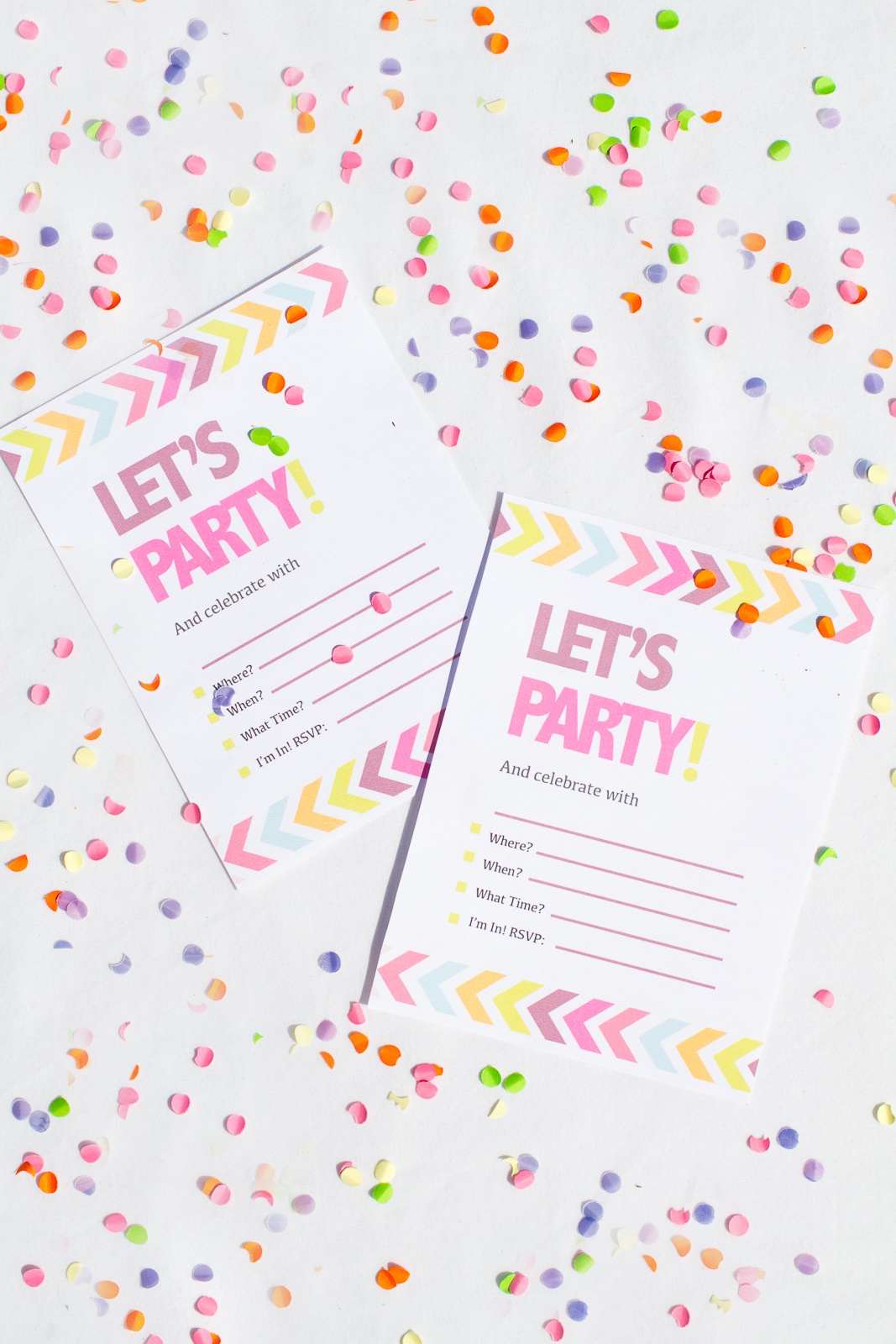 Free Printable Neon &amp;amp; Chevron Hen Party Bachelorette Party Invites - Free Chevron Printable Invitations