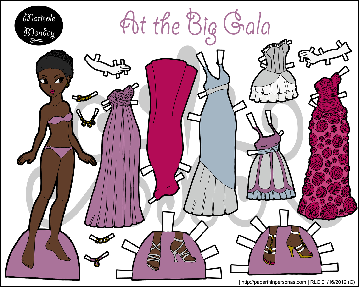 Free Printable Paper Doll- Marisole Monday - Free Printable Paper Dolls From Around The World
