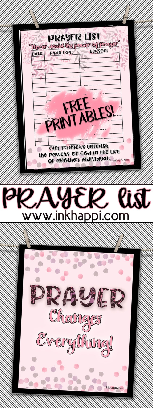 Free Printable Prayer List! Never Doubt The Power Of Prayer - Free Printable Prayer List