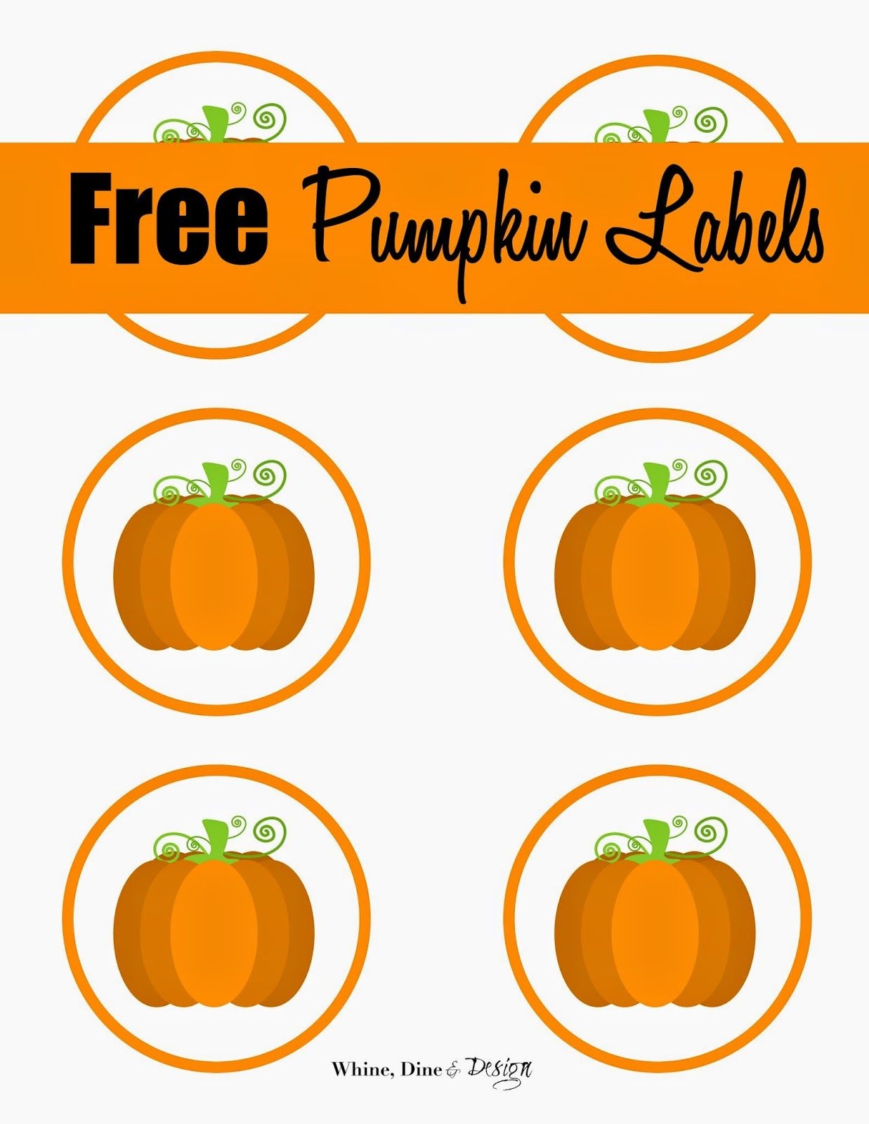 Free Printable Pumpkin Labels/cupcake Toppers | Craft Ideas/diy In - Free Pumpkin Printables