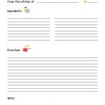 Free Printable Recipe Template: Diy Recipe Book! A4 | Recipe Books   Create Your Own Free Printable Cookbook