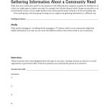 Free Printable Service Learning Worksheet: Gathering Information   Free Printable Customer Service Worksheets