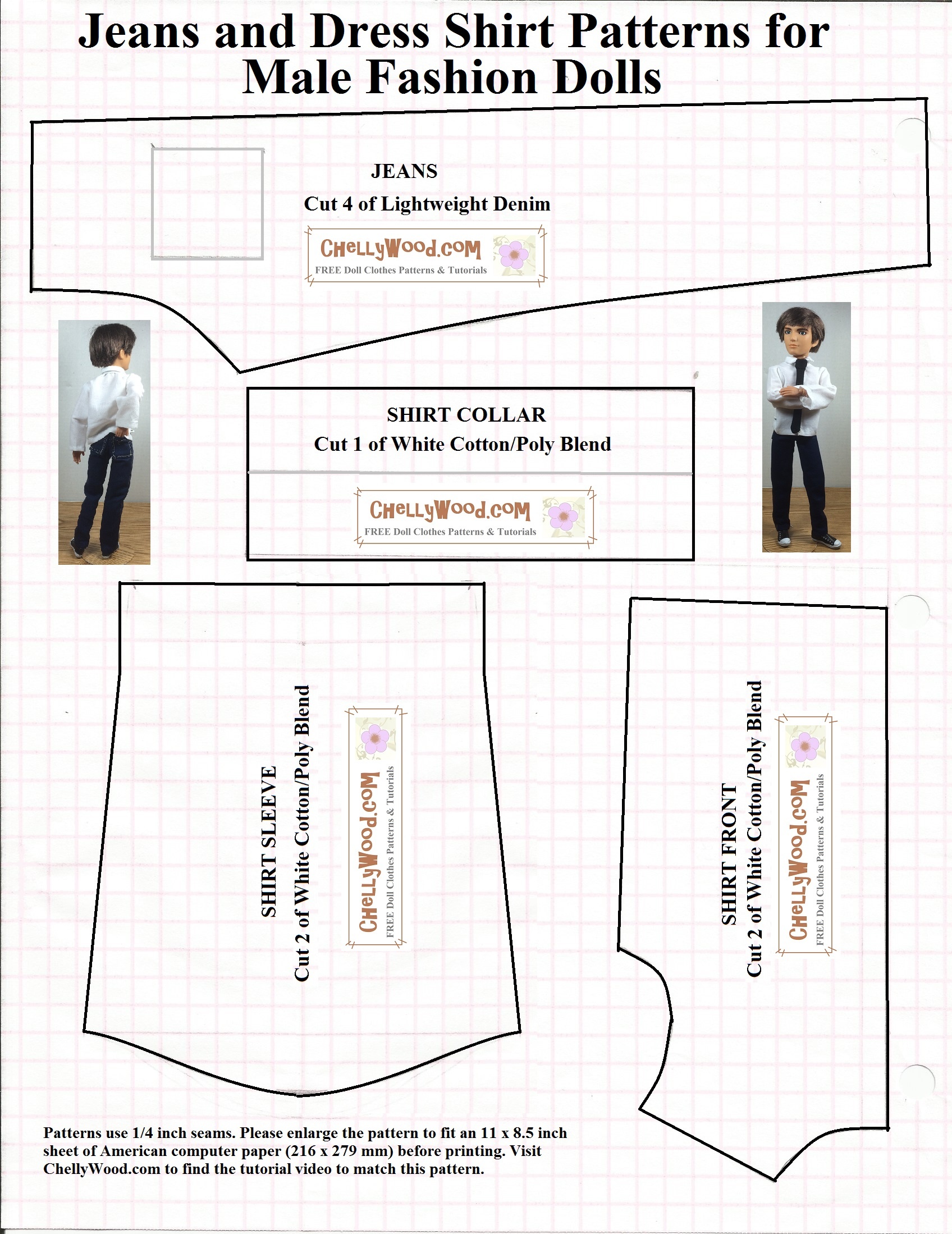 Free Printable #sewing Patterns For Ken #dolls' #clothes - Ken Clothes Patterns Free Printable