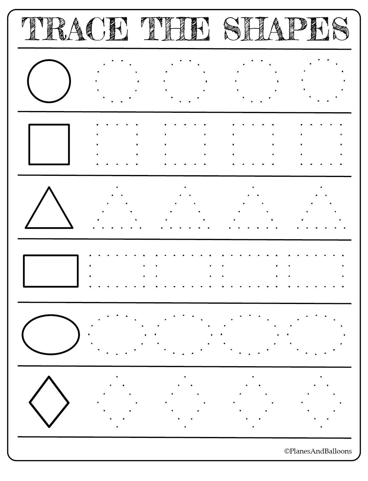 Free Printable Shapes Worksheets For Toddlers And Preschoolers - Free Printable Shapes Worksheets