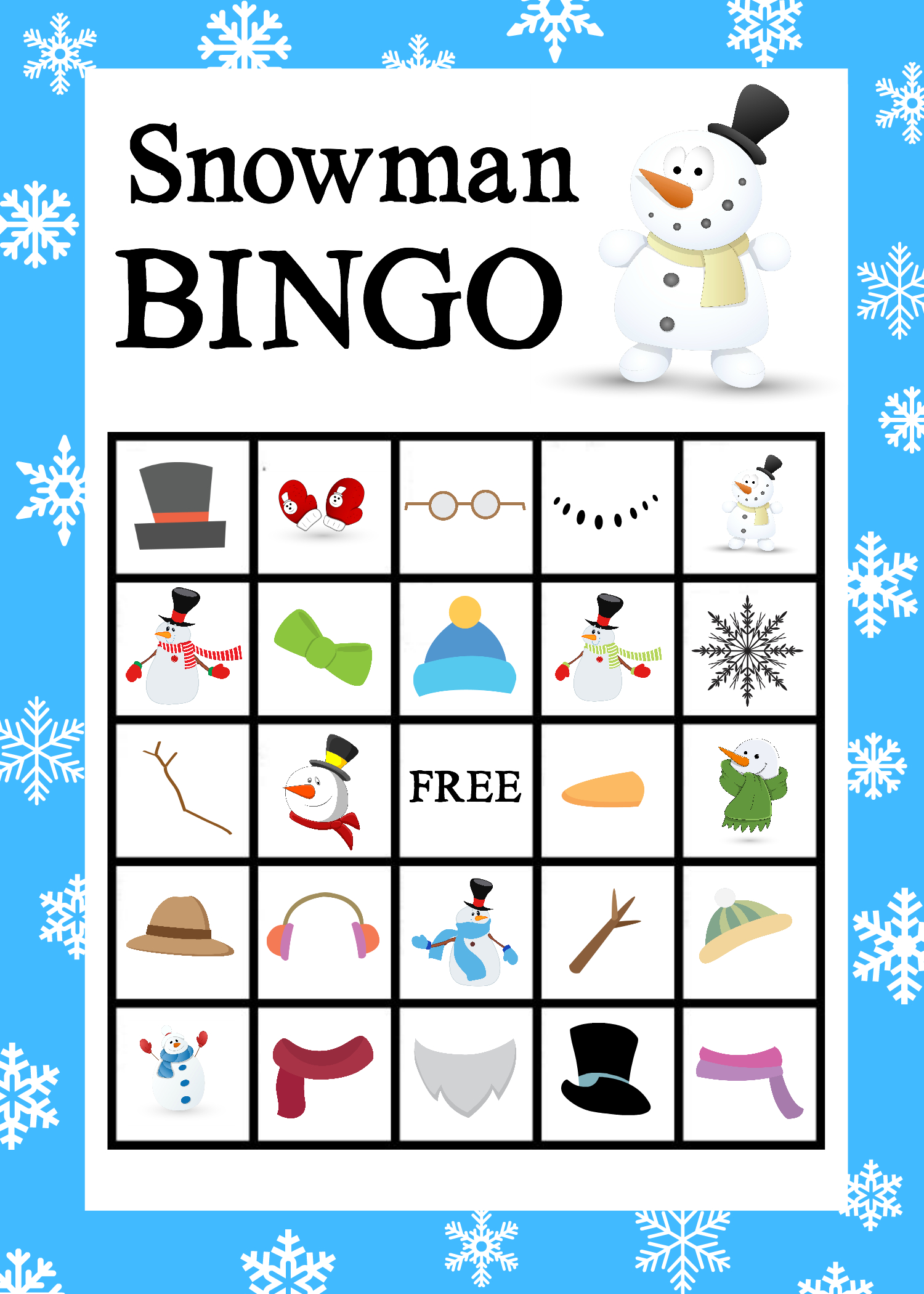 Winter Activities Bingo Game Printable A Mom s Take Winter Bingo 