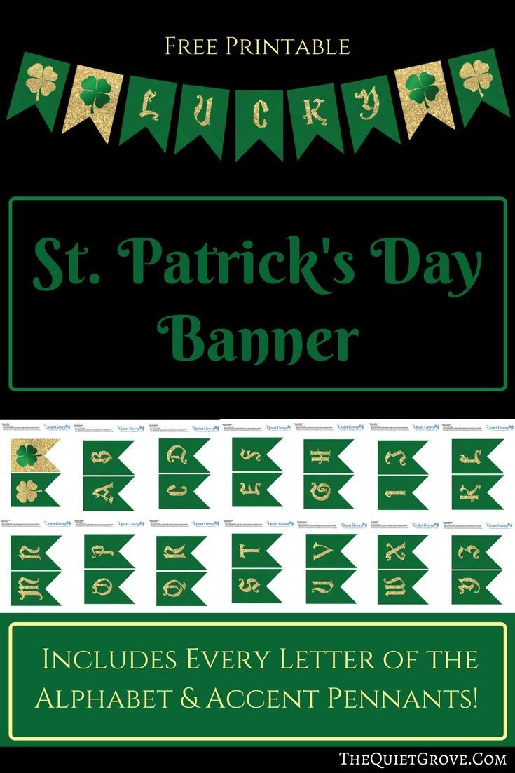 Free Printable St Patrick&amp;#039;s Day Banner | Saint Patrick&amp;#039;s Day Ideas - Free Printable St Patrick&amp;#039;s Day Banner
