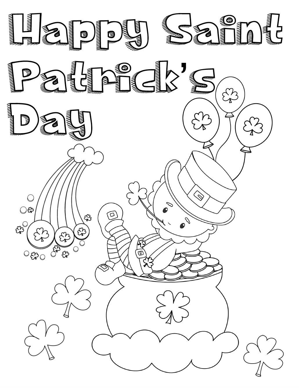 Free Printable St. Patrick&amp;#039;s Day Coloring Pages: 4 Designs! - Free Printable St Patrick Day Coloring Pages
