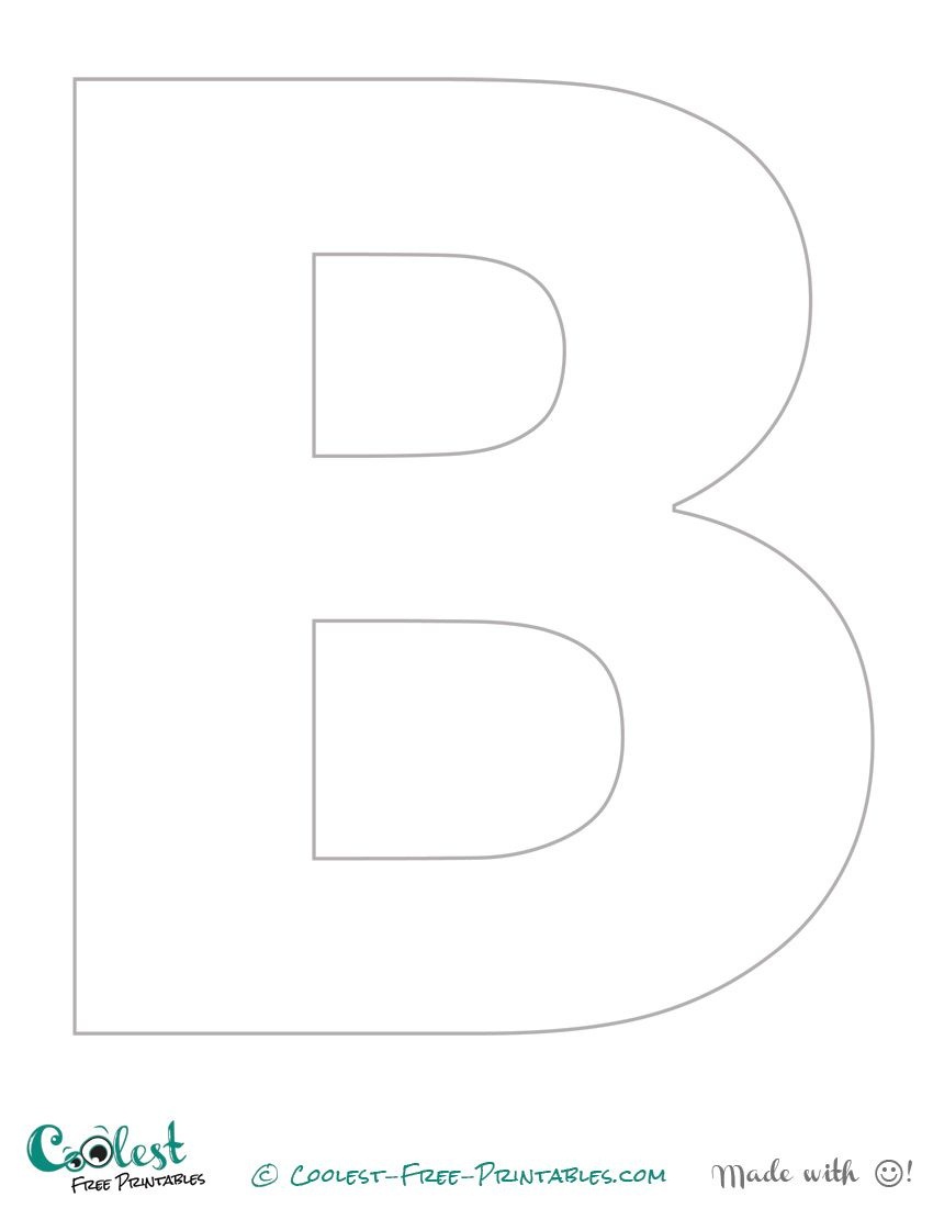 Free Printable Stencil Letters - The Letter &amp;quot;b&amp;quot; | Crafts | Letter - Free Printable Alphabet Stencil Patterns
