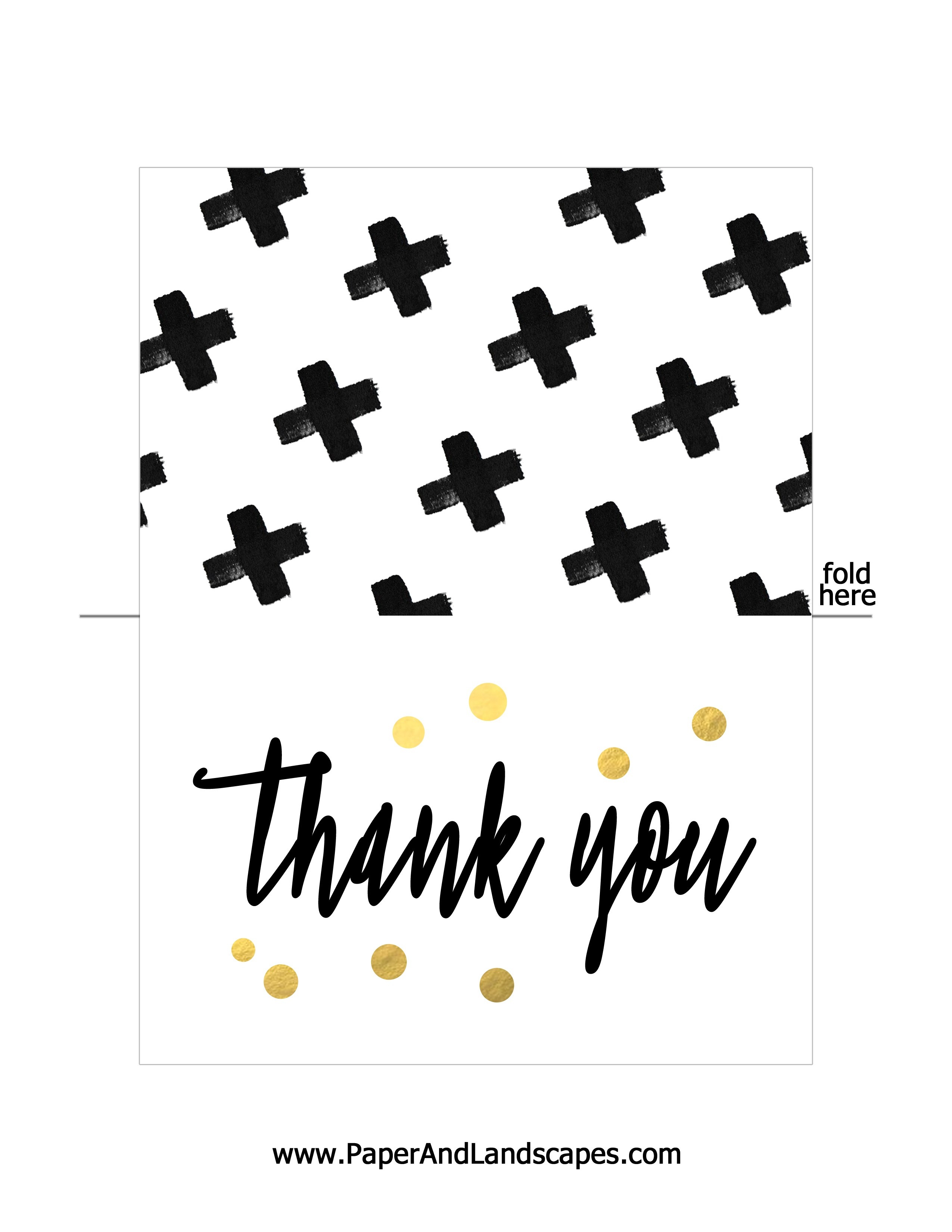 Free Printable Thank You Cards - Paper And Landscapes - Free Printable Thank You