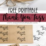 Free Printable Thank You Tags — Meghan Makes Do   Free Printable Thank You