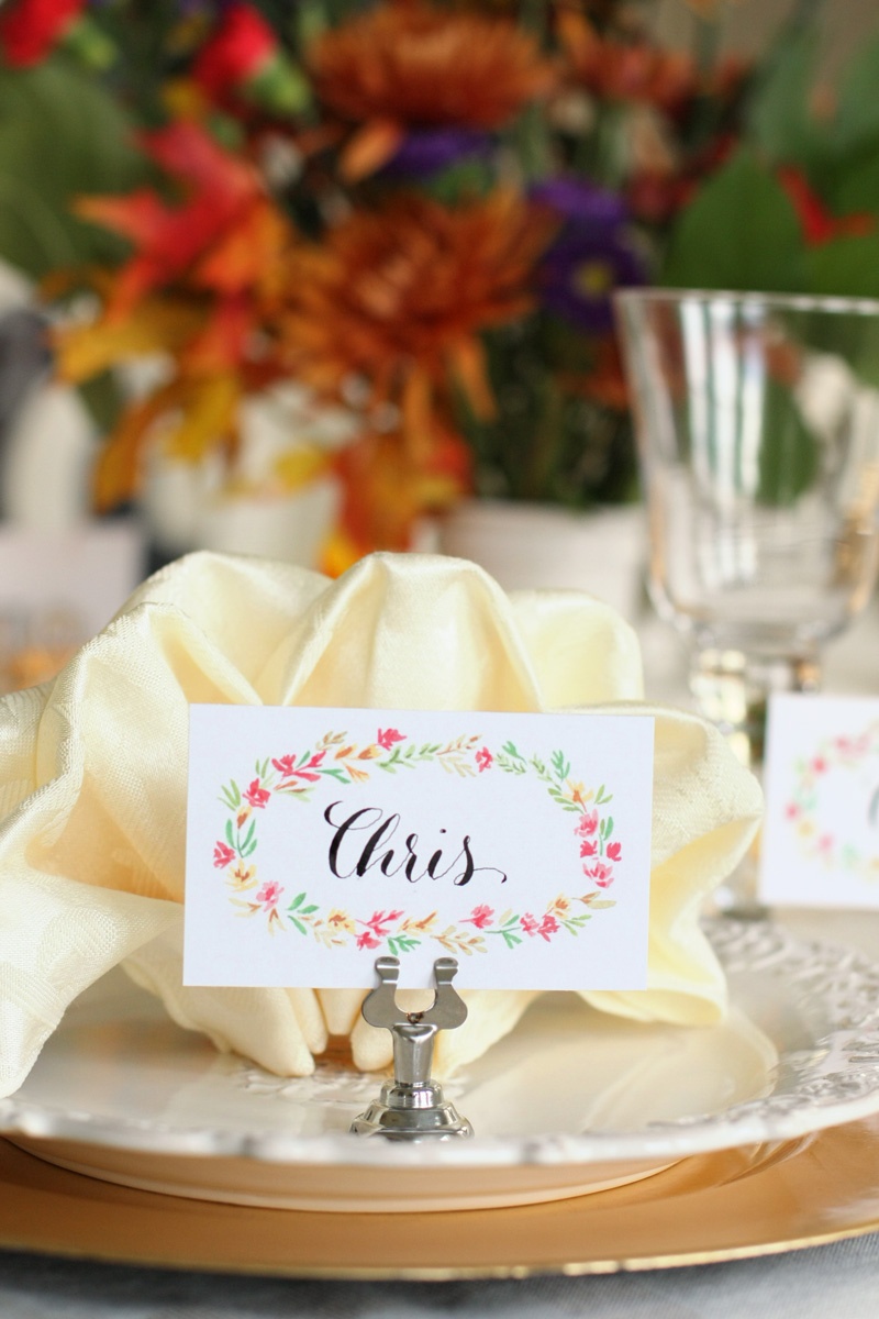 Free Printable Thanksgiving Place Cards - Natalie Malan - Free Printable Thanksgiving Place Cards