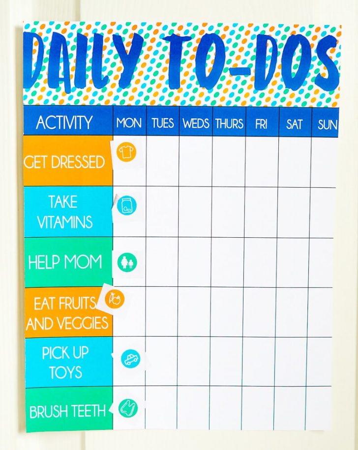 Free Printable Toddler Chore Chart