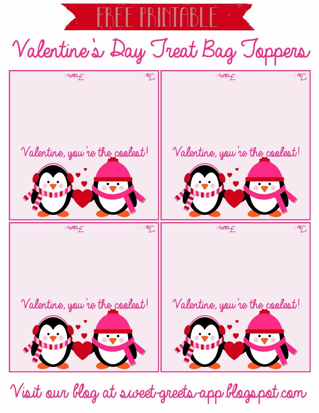 Free Printable Valentine s Day Treat Bag Toppers Valentine s Day Free Printable Bag Toppers