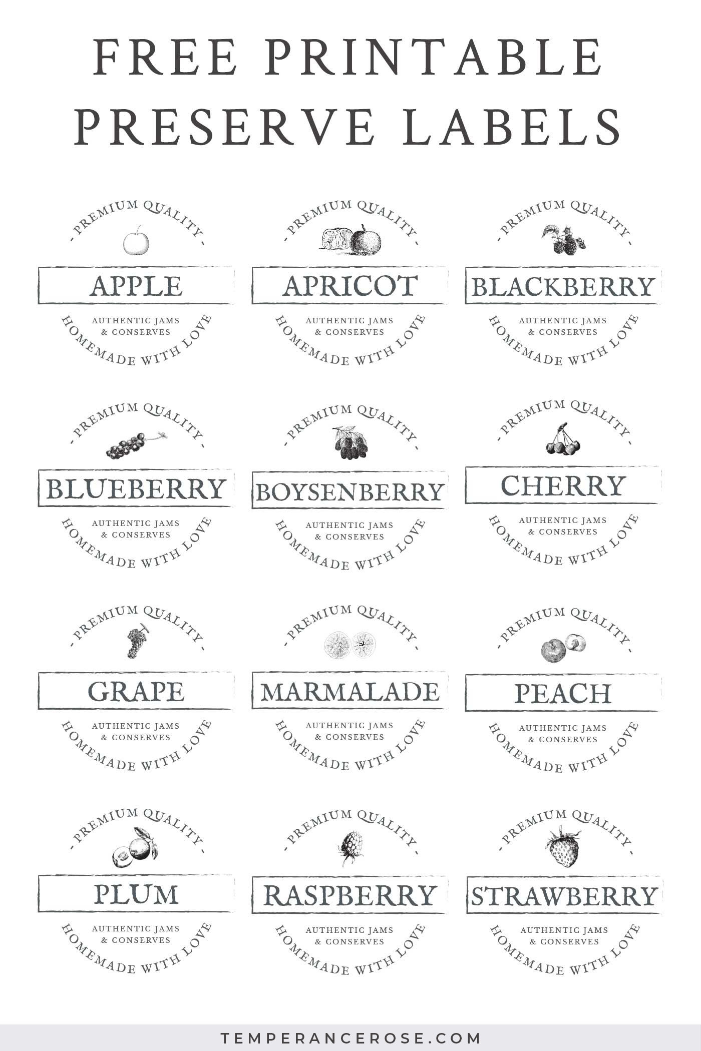 Free Printable Jam Labels Free Printable