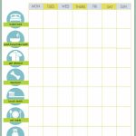 Free Printable Weekly Chore Charts   Free Printable Chore Charts For 10 Year Olds