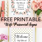 Free Printable Wifi Password Signs | Our House | Guest Room Office   Free Printable Bedroom Door Signs