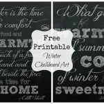 Free Printable Winter Chalkboard Art | The Happy Housie   Free Chalkboard Printables