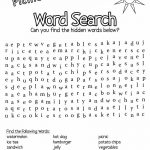 Free Printable Word Search: Picnic Foods   Word Search Free Printables For Kids