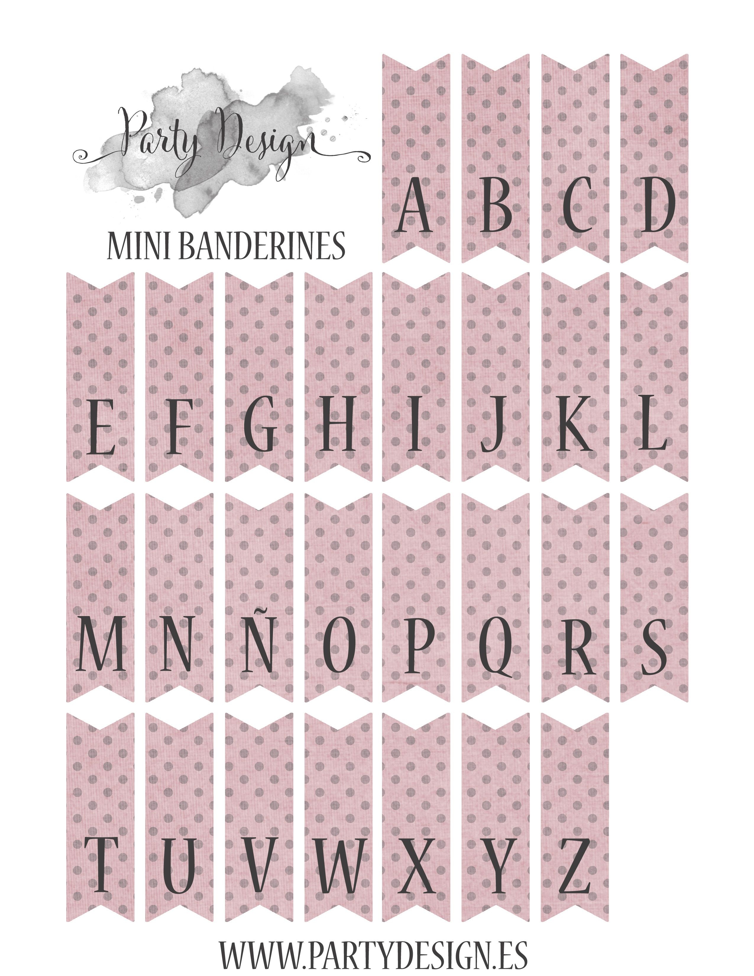 Free Printables Alphabet Page For Cake Bunting. It Comes In Yellow - Free Printable Cake Banner Templates