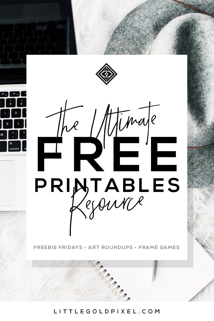 Free Printables • Free Wall Art Roundups • Little Gold Pixel - Free Black And White Printable Art
