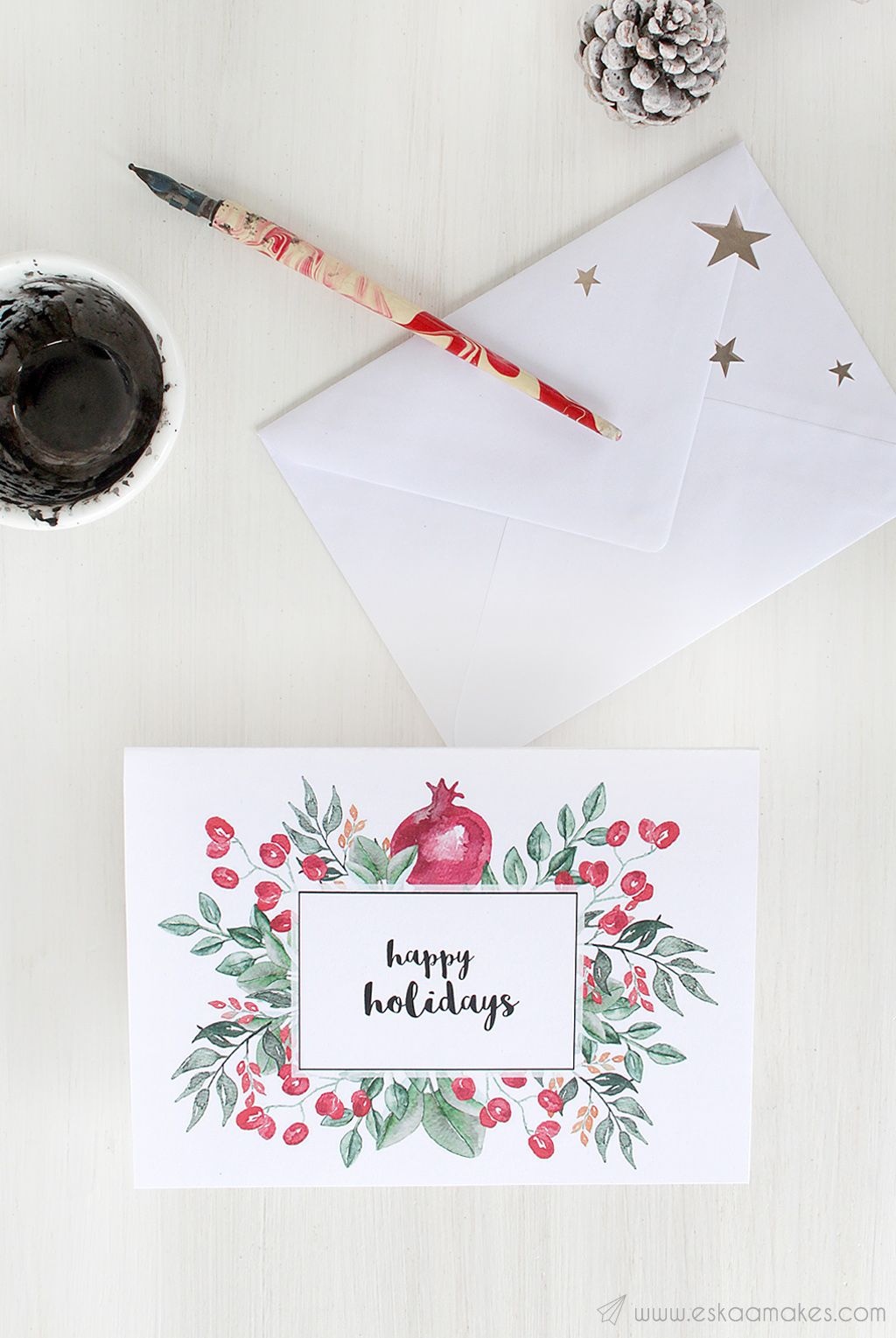 Free Printables: Two Elegant Printable Christmas Cards | Diy - Free Printable Personalized Christmas Invitations