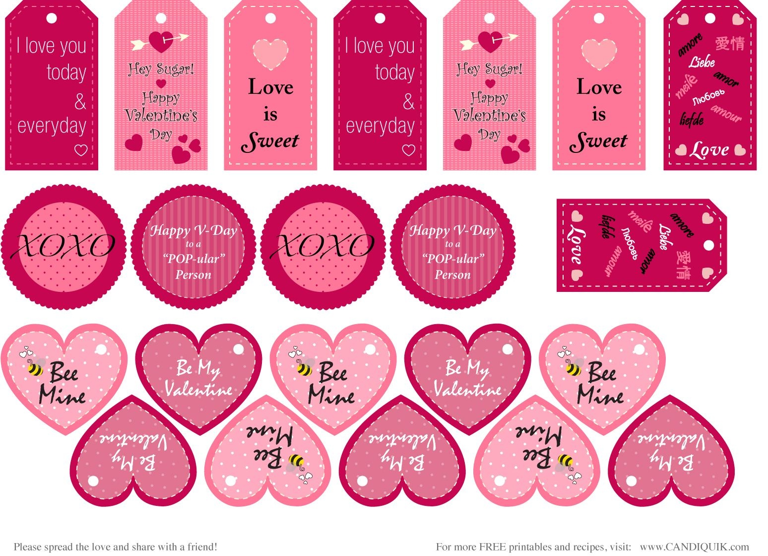 Free} Printables | Valentines | Valentine&amp;#039;s Day Printables - Free Valentine Printables