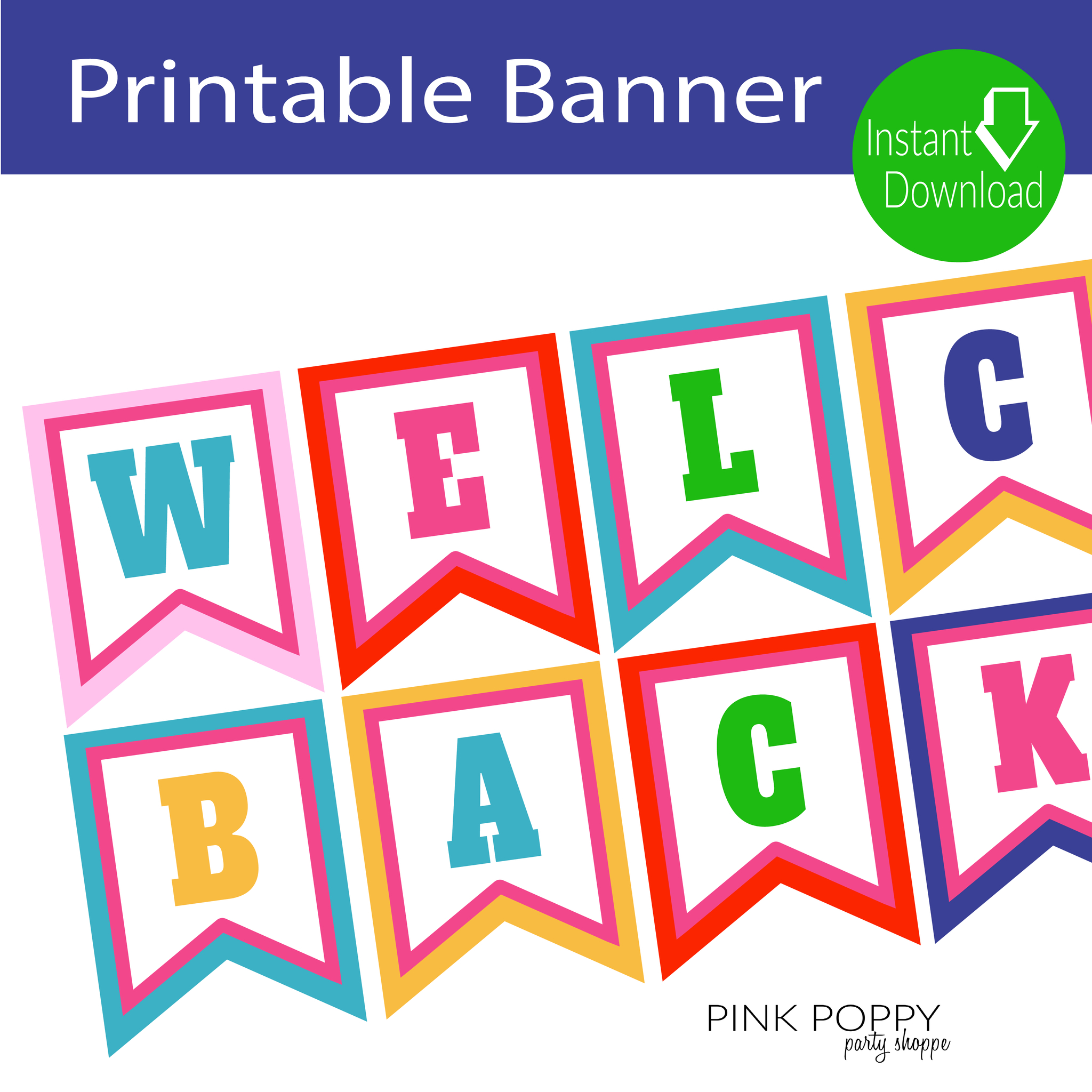 Welcome Back Banner - Free Printable