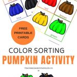 Free Pumpkin Color Sorting Printables | Lap Boards/file Folder Games   Free Printable Fall File Folder Games