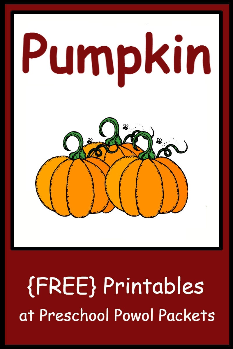 Free} Pumpkin Printables | Preschool Powol Packets - Free Pumpkin Printables