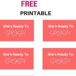 Free She's Ready To Pop! Tags, Labels, Baby Shower Tags From Www   Free Printable Ready To Pop Labels