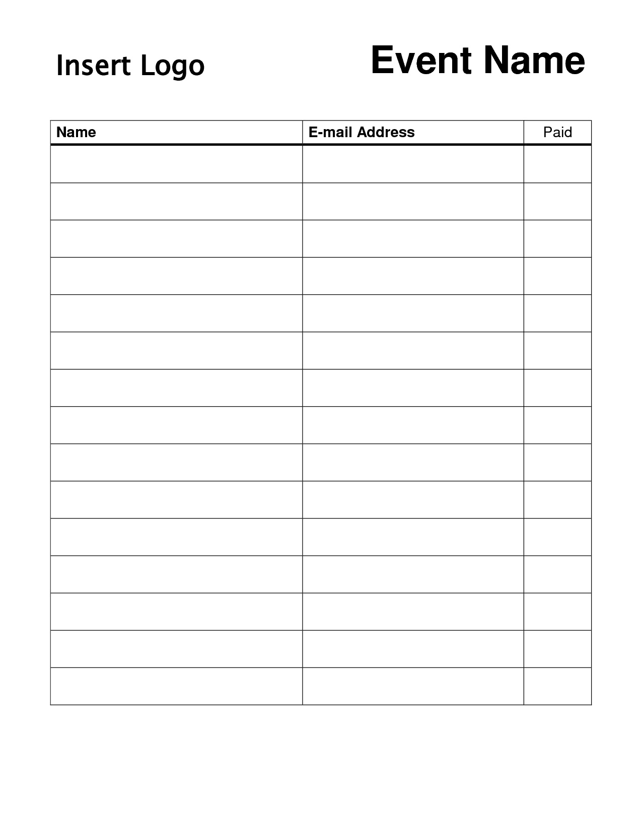 Free Sign Up Sheet Template Printable | Shop Fresh - Free Printable Sign In Sheet