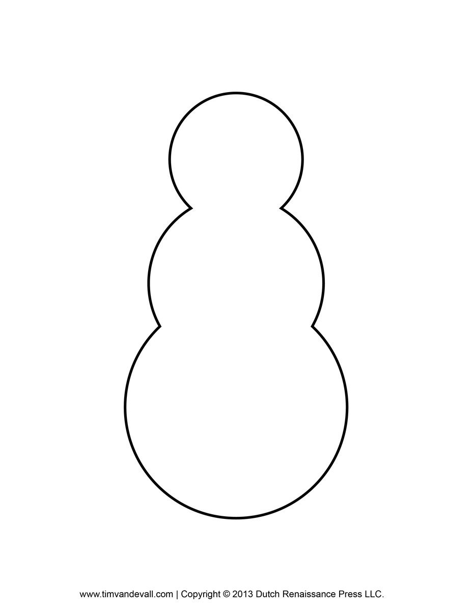 Free Snowman Clipart, Template & Printable Coloring Pages For Kids