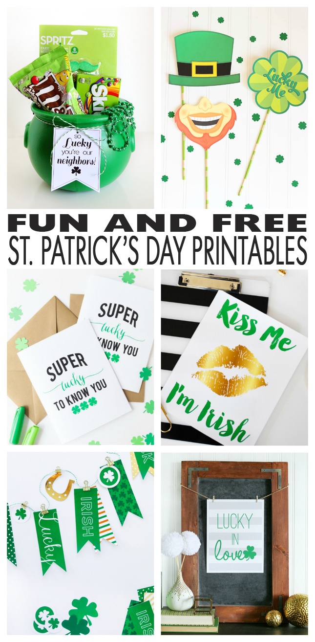 Free St. Patrick&amp;#039;s Day Printables! - Eighteen25 - Free Printable St Patrick&amp;#039;s Day Banner