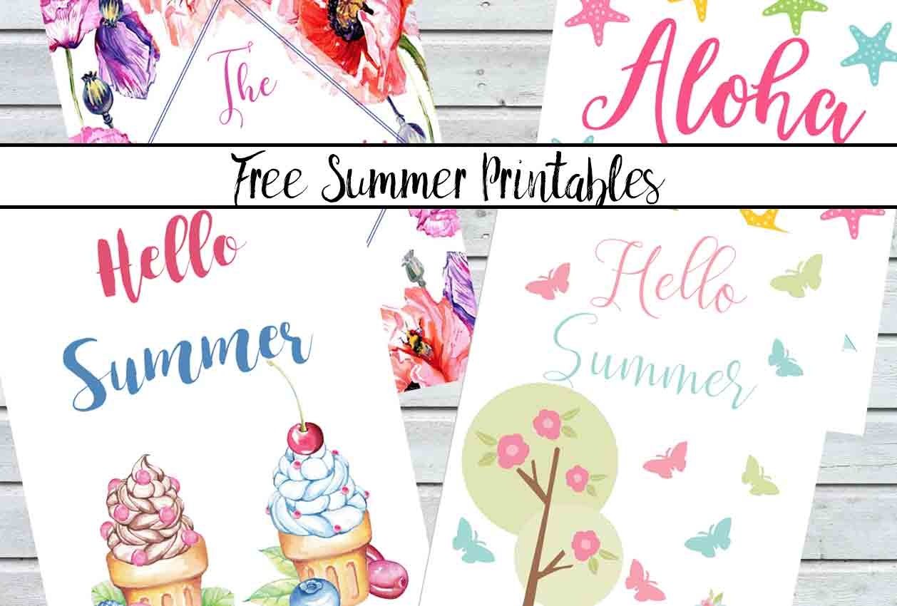 Free Summer Printables: Celebrate With Bright Decor Printables - Free Summer Printables