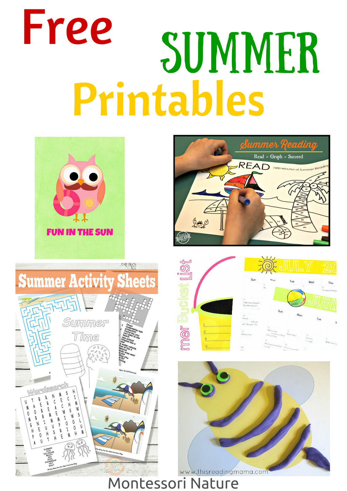 Free Summer Printables - Montessori Nature - Free Summer Printables