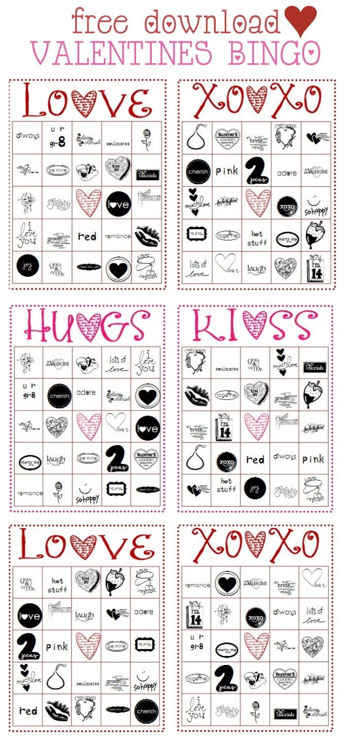 Free Valentines Bingo Cards - Valentines Bingo Cards Free Printable