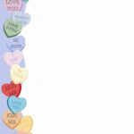 Free Valentines Stationery Paper | Stationery Theme Free Digital   Free Printable Cloud Stationery