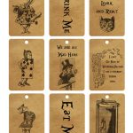 Free Vintage Alice In Wonderland Printable Tags | Mad Hatter | Alice   Alice In Wonderland Signs Free Printable