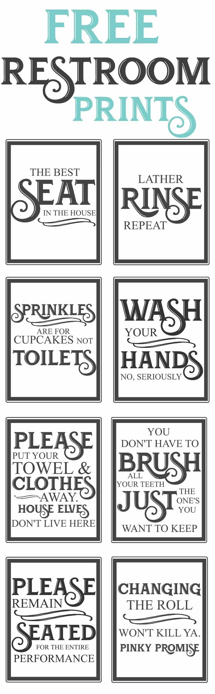 Free Vintage Bathroom Printables | Diy | Vintage Bathrooms, Diy Home - Free Printable Funny Bathroom Signs