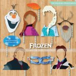 Frozen Characters Party Props Printables Pack Photobooth Party   Free Printable Frozen Photo Booth Props