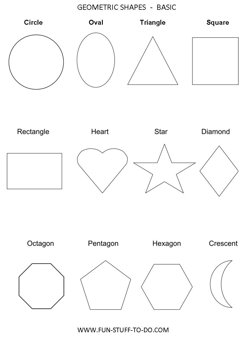 Geometric Shapes Worksheets | Free To Print - Free Printable Shapes Worksheets